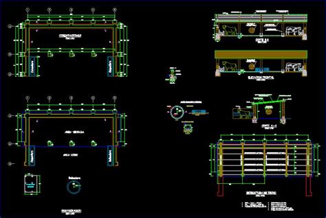 Cattle Shed Dwgautocad Drawing Autocad Shed Cattle