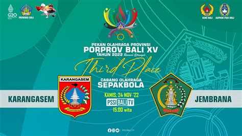 Live Porprov Bali Xv Cabor Sepakbola Perebutan Tempat Ke