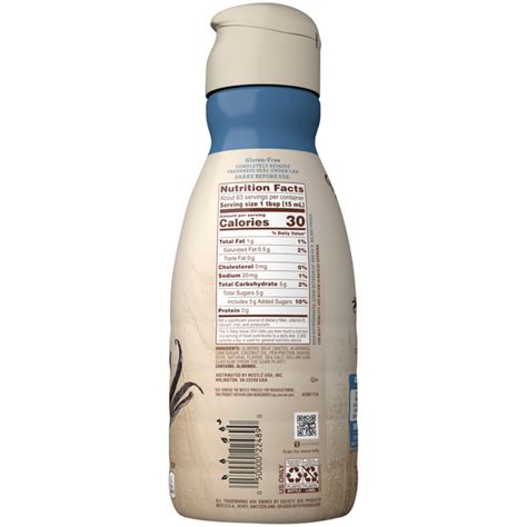 Nutrition Facts Almond Milk Creamer Besto Blog