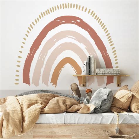 Boho Rainbow Wall Nursery Rainbow Rainbow Wall Decal Rainbow