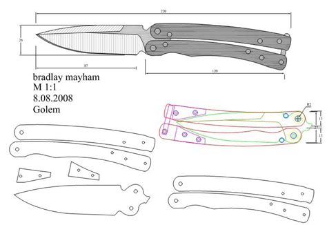 Printable Folding Knife Templates