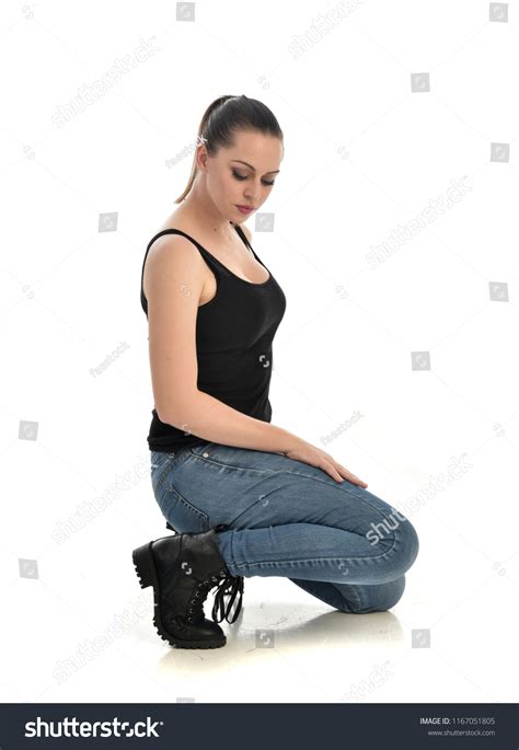 Full Length Portrait Brunette Girl Wearing Stock Photo Shutterstock