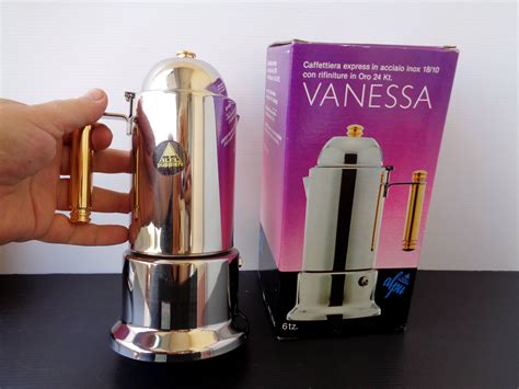 Italian Brand New Vintage Stove Top Inox Geyser Espresso Coffee Maker