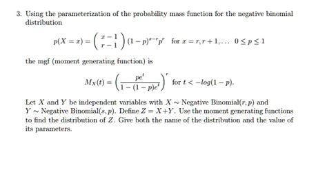 Solved Using The Parameterization Of The Probability Mass Function For