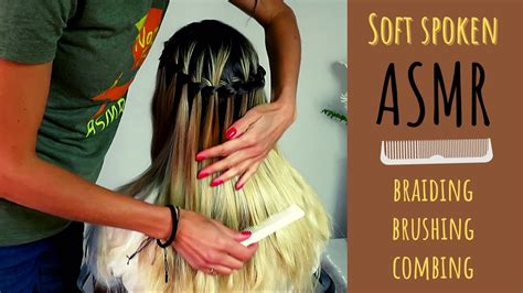 ASMR Hypnotising Hair Brushing And Braiding Soft Spoken YouTube