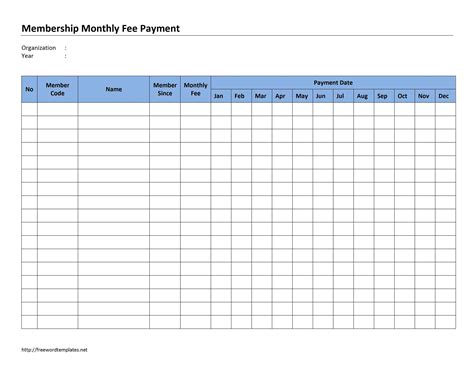 Payment Schedule Template
