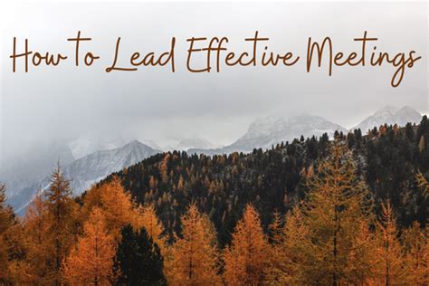 How To Lead Effective Meetings Bentley Careeredge