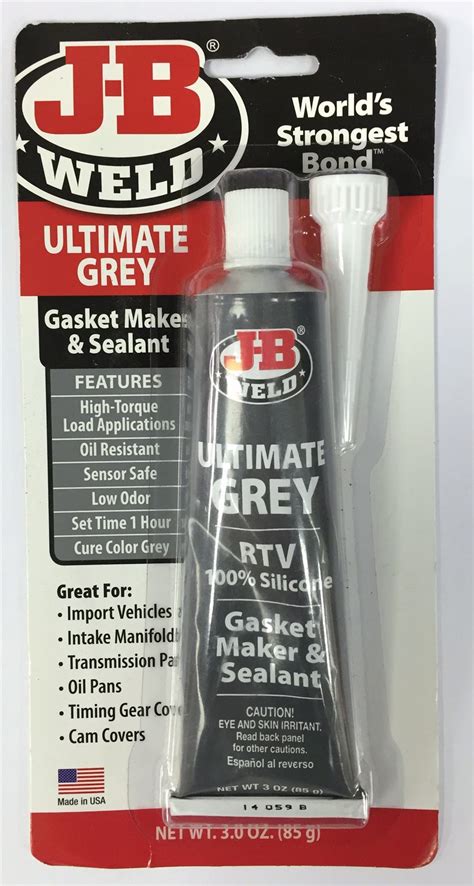 J B Weld Ultimate Grey Rtv Silicone Gasket Maker Sealant G