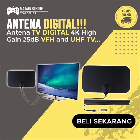 Jual Antena Tv Digital Indoor Dvb T K High Gain Db Penangkap Sinyal