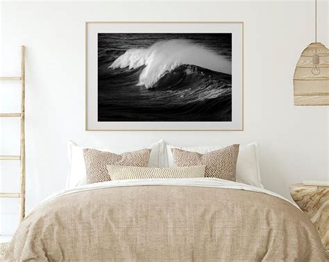 Ocean Print Black And White Beach Print Ocean Digital Art Print