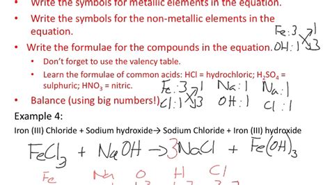 Igcse Chemistry Turning Word Equations Into Symbol Equations 2 Youtube