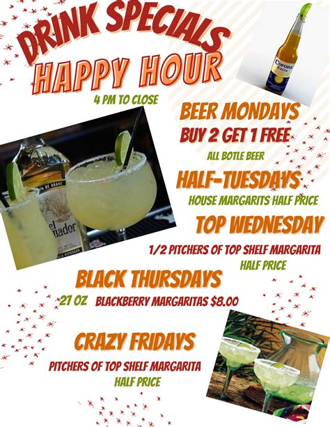 DRINK SPECIALS - Chihuahua's Mexican Restaurant & Cantina