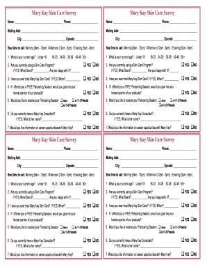 Skin Care Survey 0208pub Form Fill Out And Sign Printable PDF