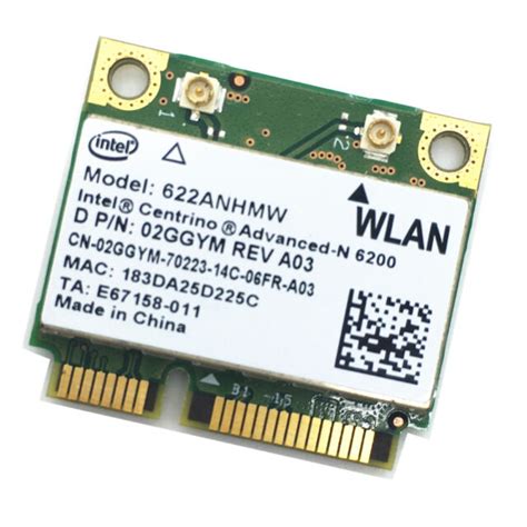 Intel Anhmw Wifi A G N Mbps Mini Pci E Wlan Wireless