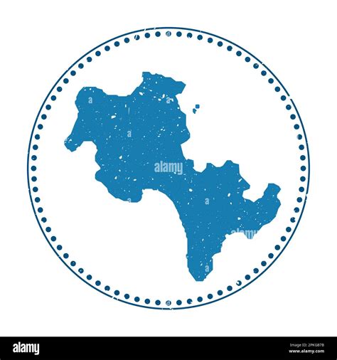 Koh Rong Sticker Travel Rubber Stamp With Map Of Island Vector