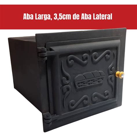 Forno A Lenha De Ferro Fundido 42 5x37cm Caixote Aço 0 9mm Laurindos