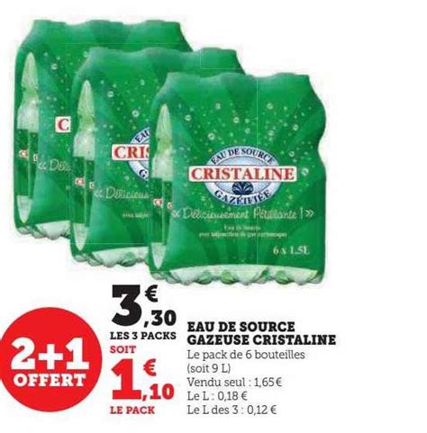 Promo Eau De Source Gazeuse Cristaline Chez Super U ICatalogue Fr