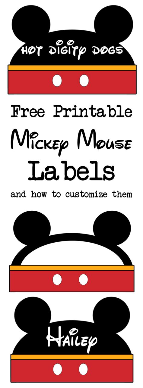 Free Printable Mickey Mouse Luggage Tags Mickey Mouse Luggage Free