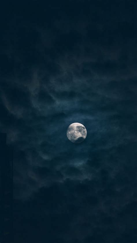 Moon Sky Dark Night Nature iPhone 8 Wallpapers Free Download