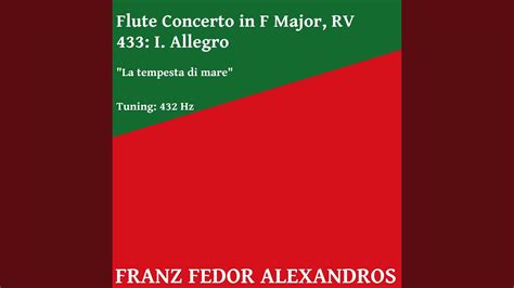 Flute Concerto In F Major Rv I Allegro Youtube