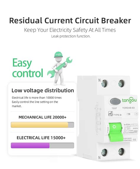 Rccb Rcd Dc Electric Vehicle Ev Charging Pile Residual Current Breaker