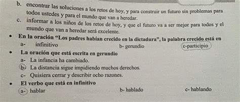 encierro en círculo la letra que antecede a la respuesta correcta en