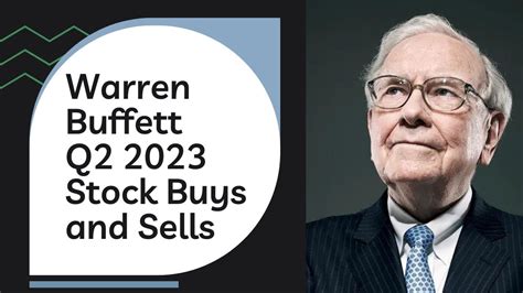 Warren Buffett Q2 2023 Stock Buys And Sells Portfolio Holdings Positions And Moves Youtube