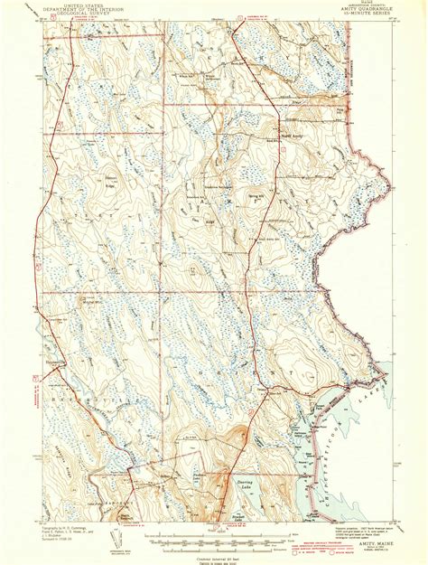 Amity Maine Usgs Old Topo Map Reprint X Me Quad