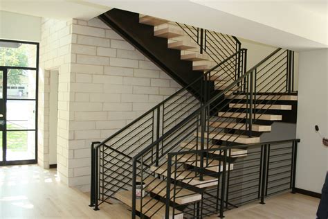 Modern Stairs Constructed From Steel And Architectural Glulam Beams