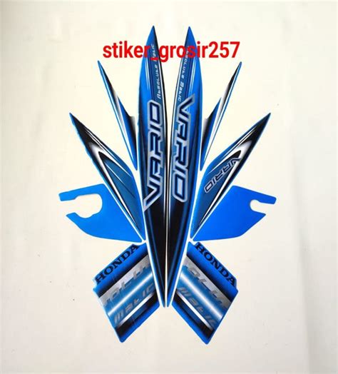 STIKER STRIPING LIS BODY MOTOR VARIO 110 KARBU 2008 BIRU STANDAR VARLA