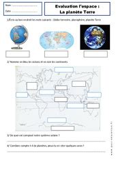 Représenter la terre CE1 Exercice évaluation révision leçon pdf à