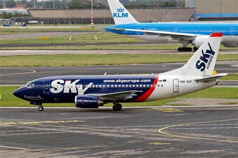 OM SEF Boeing 737 5Y0 25185 SkyEurope Airlines Amsterd Flickr