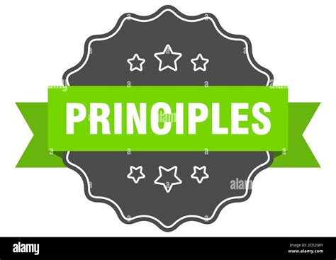 Principles Label Principles Isolated Seal Retro Sticker Sign Stock