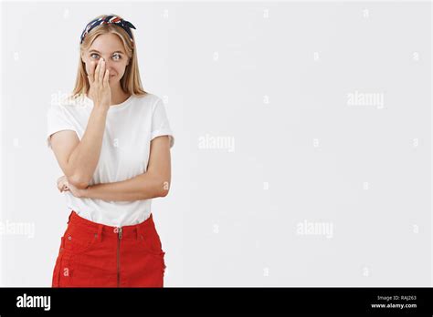 Portrait Of Happy And Joyful Attractive Young Caucasian Girl With Fair