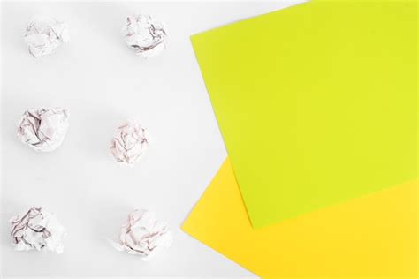 Premium Photo Overhead Shot Of Crumpled Paper In Oder And Colored