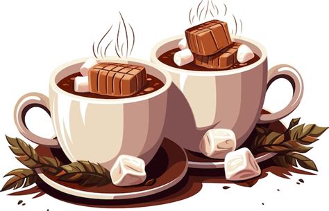 Hot Cocoa Marshmallows Vector Flat Isolated Vector Style Illustration Premium AI Generated Vector