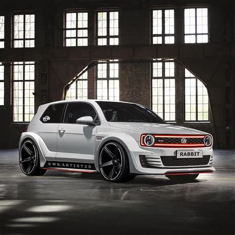 First Volkswagen Golf Gti Imagined As Modern Rabbit Hot Hatch Tribute Autoevolution