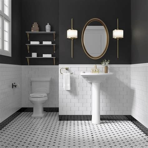 What Color Walls For Black And White Bathroom