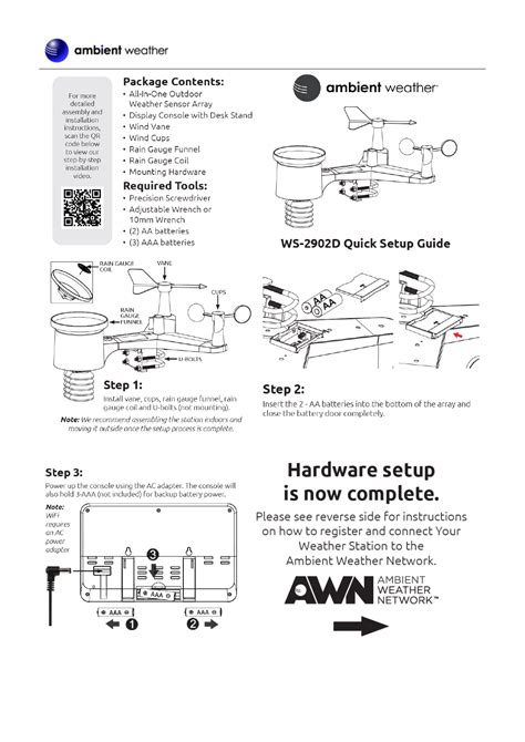 User Manual Ambient Weather Ws D English Pages