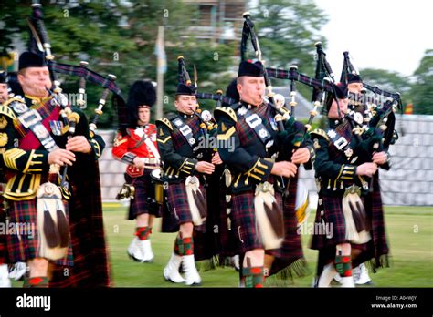 Pipes Drums band called the Royal Scots Dragoon Guards performing at ...