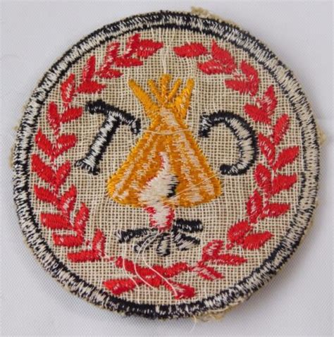 Vtg 1940s Boy Scout BSA OA Indiana CAMP TEPICON Cut Edge Tweed Patch EBay