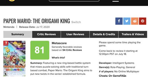 Metacritic Stops Letting You Review Games On The Day Theyre Released