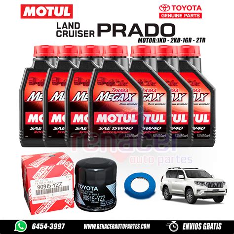 Kit Prado Filtro De Aceite Genuino Toyota Quartos W Motul