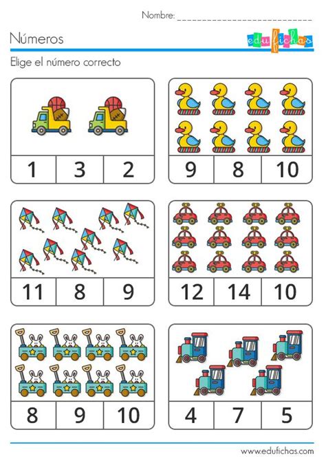 Fichas De NÚmeros Para Niños Recursos Educativos Gratis Preschool Math Games Math