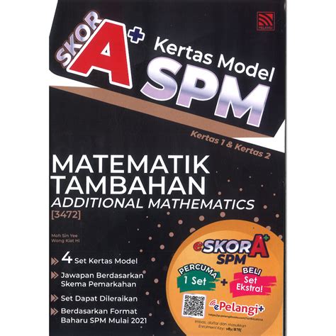 Skor A Kertas Model Spm Matematik Tambahan Kertas Kertas Shopee