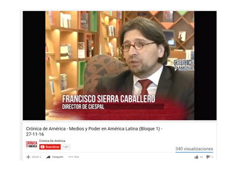 Crónica de América Medios y Poder en América Latina Francisco Sierra Caballero