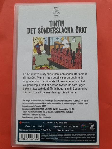 Tintin Det S Nderslagna Rat Vhs K P P Tradera