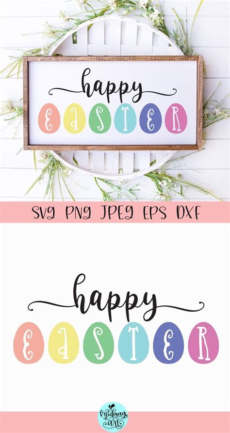 Happy Easter Wood Sign Svg Easter Sign Svg By Midmagart