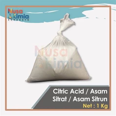 citric acid asam sitrat asam sitrun  kg lazada indonesia