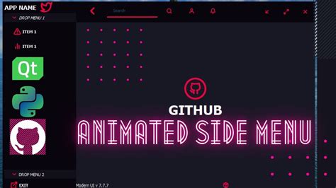 Animated Side Menu Pyside Pyqt Moder Ui Interface Drop Down